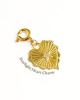 Cable Chain Necklace  With Charm (Gold)