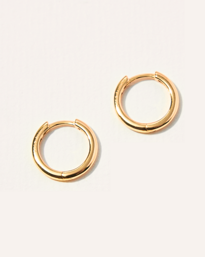 KHUYÊN TAI TRÒN PERLAMUSE VÀNG VERMEIL 16K - MEDIUM 15MM