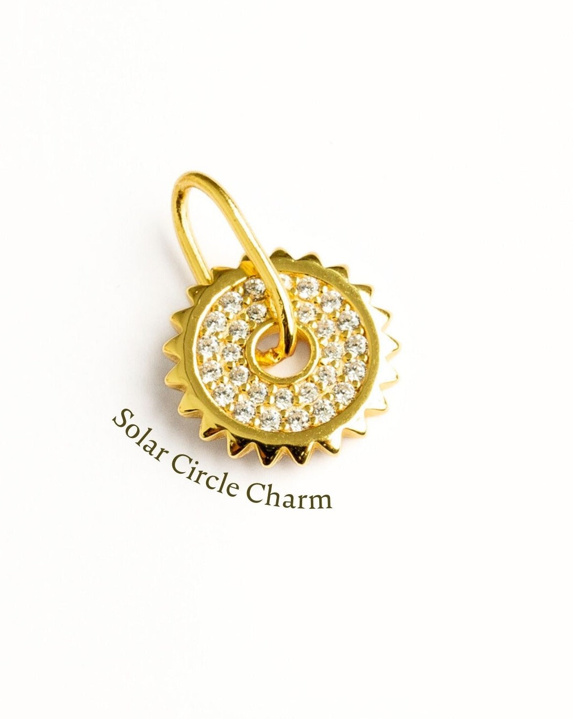 Cable Chain Necklace  With Charm (Gold)