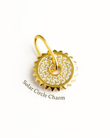 Mini Paperclip Necklacee Round Lock  With Charm