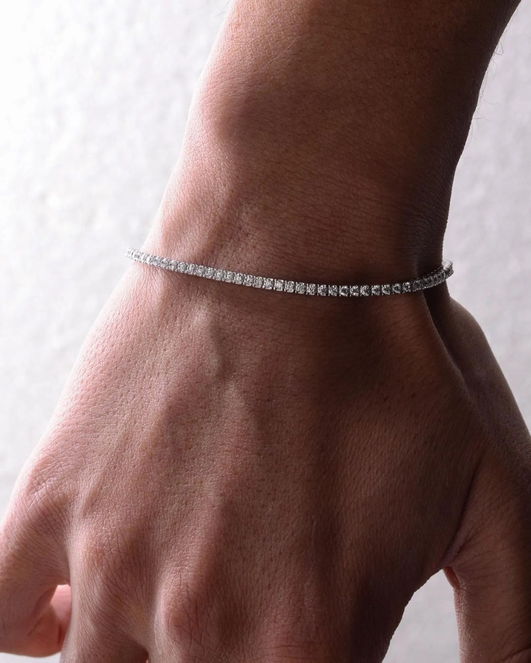 SILVER MOISSANITE TENNIS BRACELET 2MM
