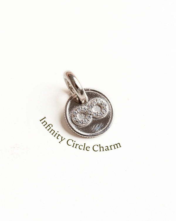 Infinity Circle Charm (White Gold)