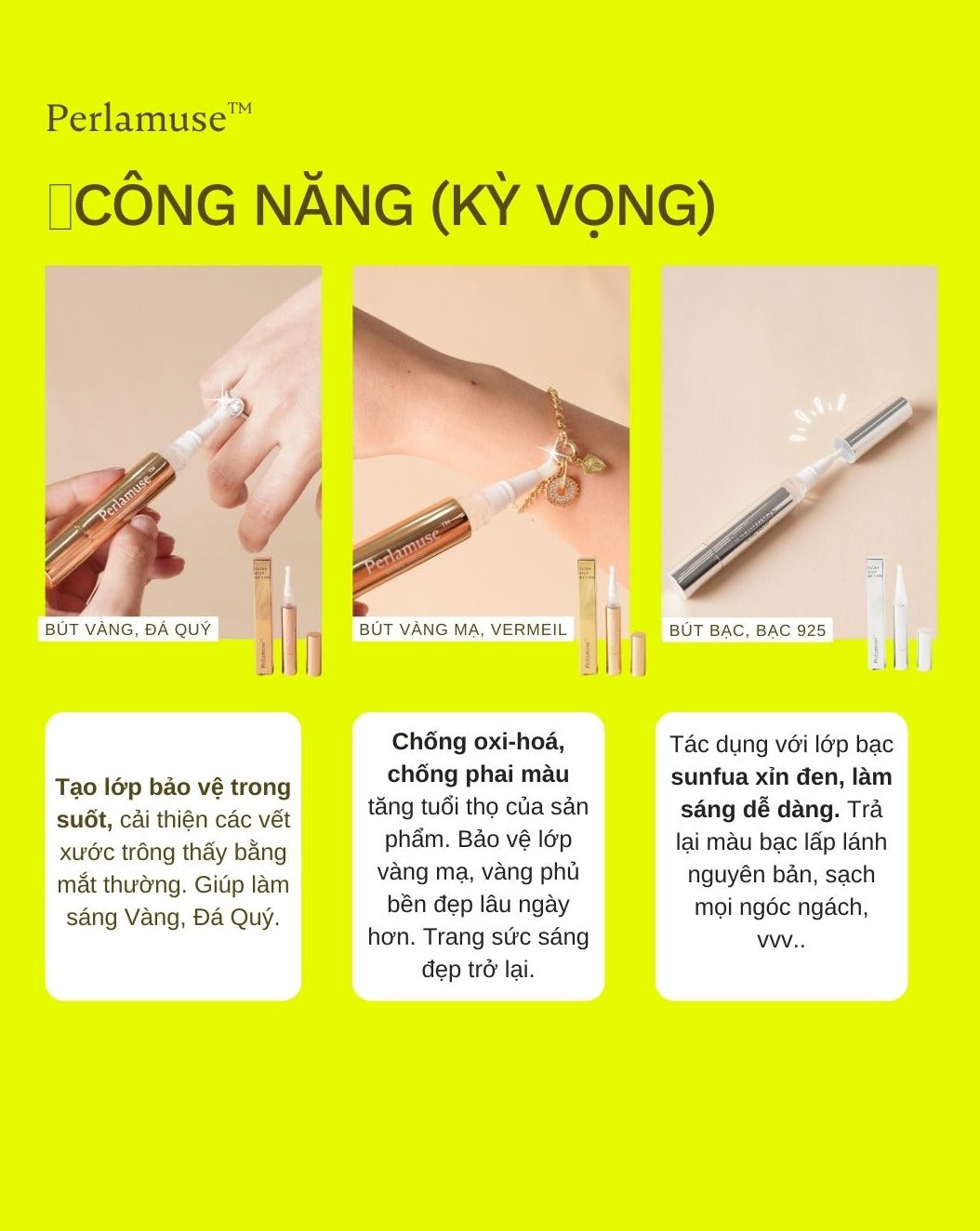 Bút Làm Sạch Trang Sức 30 Giây Tại Nhà - Iconic Perlamuse Bling Brush