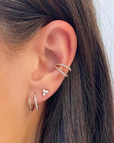 CZ Spiral Earrings