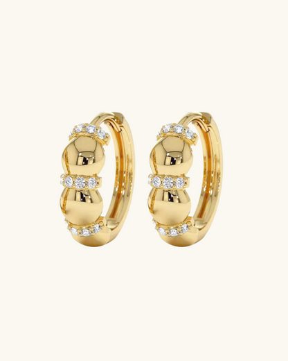 CHUNKY BEAD HOOP EARRINGS