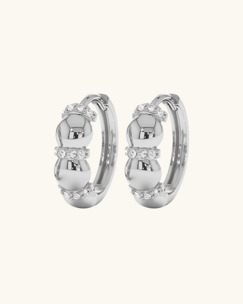 CHUNKY BEAD HOOP EARRINGS