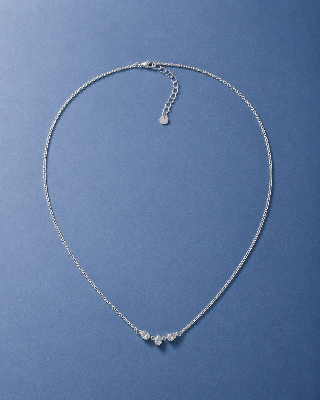 DÂY CHUYỀN PERLAMUSE BẠC STERLING TRIO 3 VIÊN ĐÁ CAO CẤP
