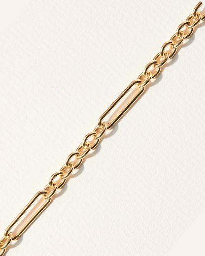 VÒNG TAY PERLAMUSE VÀNG VERMEIL 16K - FIGARO 4MM 