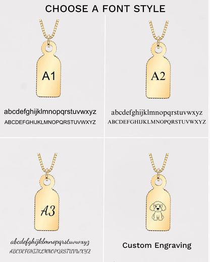 ENGRAVED LEO PAPERCLIP NECKLACE