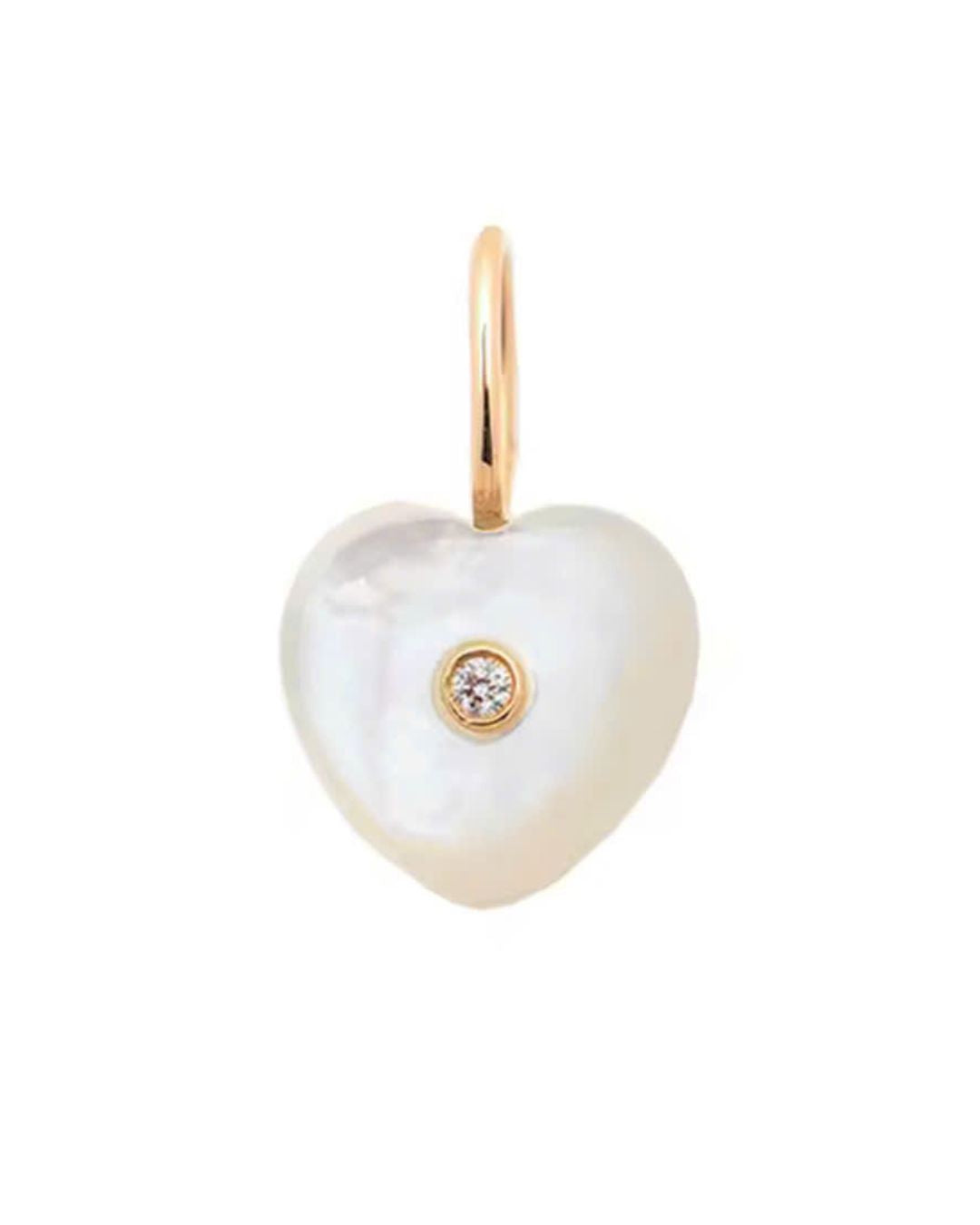 LUMINOUS PEARL HEART CHARM