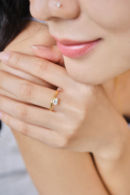 BỘ TRANG SỨC 2 VIÊN ĐÁ HARMONY VÀNG VERMEIL 16K CAO CẤP