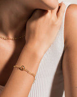 New Paperclip Bracelet with Open Clasp Gold (No Charm)