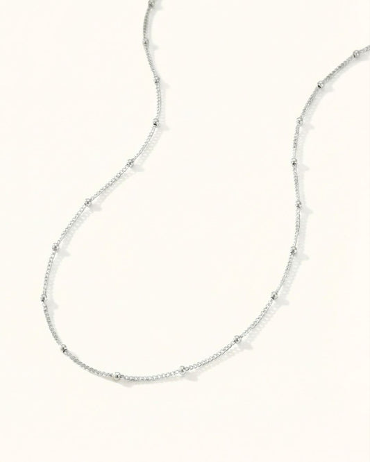 SILVER SATELLITE CHAIN NECKLACE