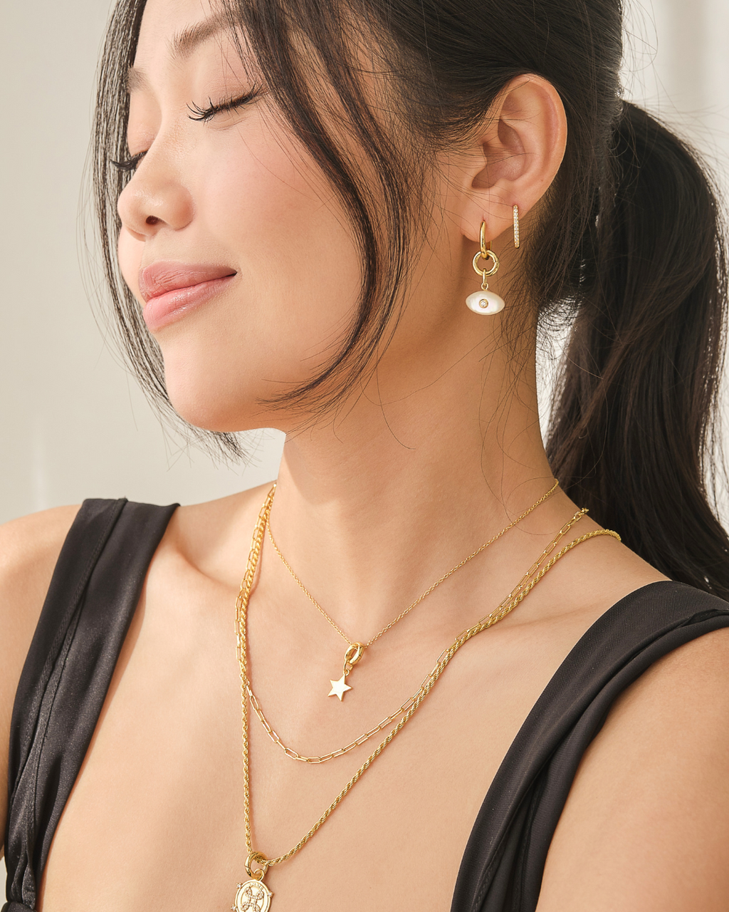 DÂY CHUYỀN PERLAMUSE VÀNG VERMEIL 16K MẮT XÍCH