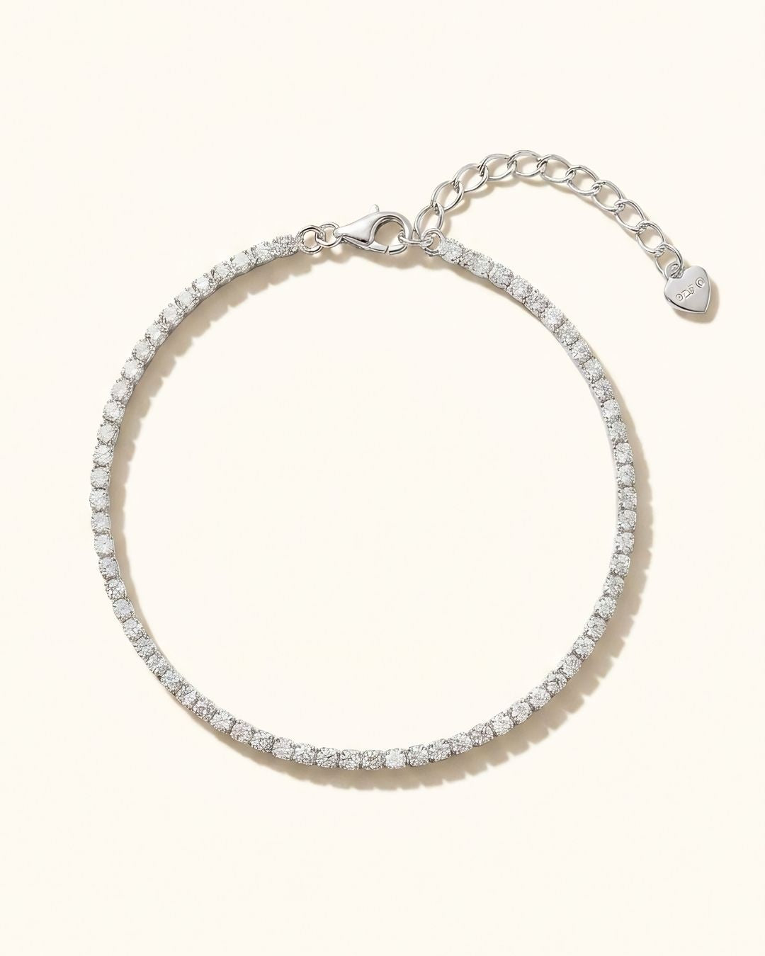 SILVER CZ TENNIS BRACELET 2MM - 2.5MM