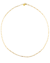 New Mini Paperclip Chain Necklace (Gold)