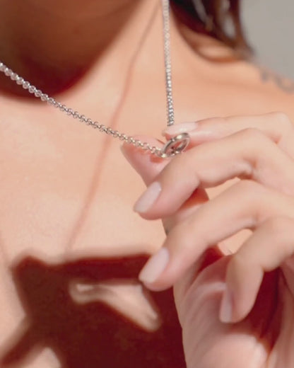 DÂY CHUYỀN PERLAMUSE ROLO MẮT XÍCH TRÒN CÓ KHÓA THÊM CHARM LINH HOẠT VÀNG VERMEIL 16K