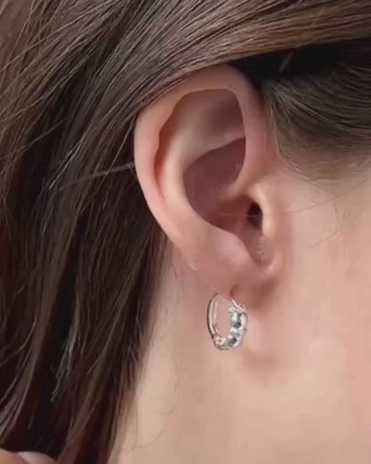 CHUNKY BEAD HOOP EARRINGS