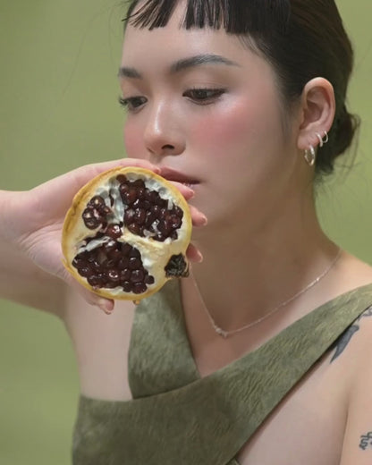 DÂY CHUYỀN PERLAMUSE BẠC STERLING TRIO 3 VIÊN ĐÁ CAO CẤP