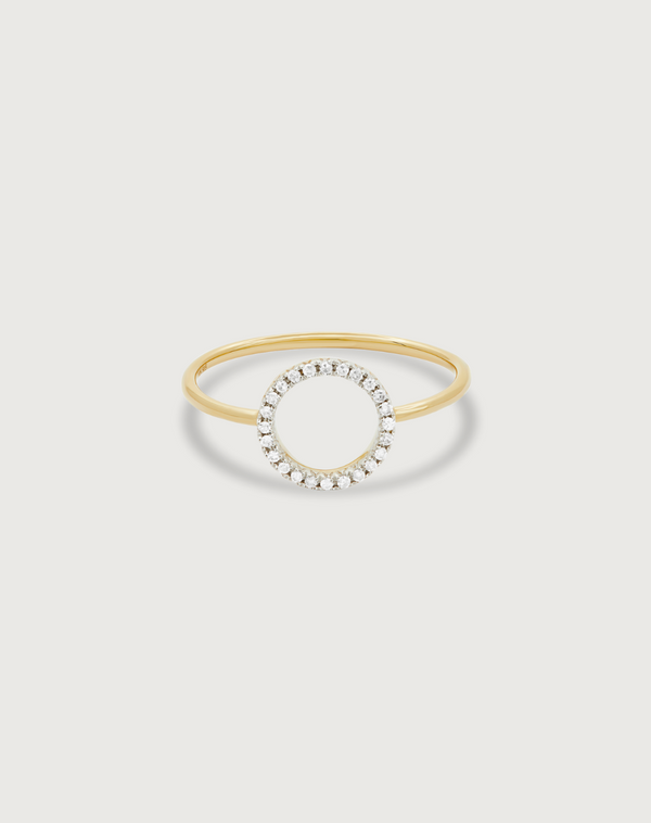 Circle CZ Diamond Ring